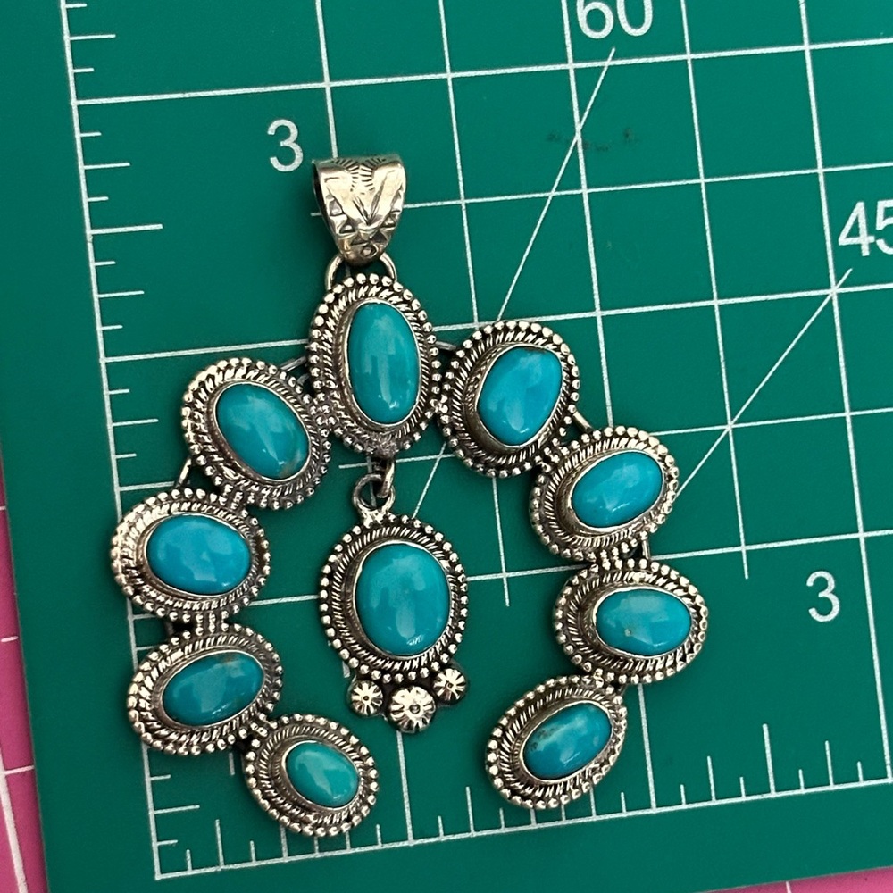 Kingman Turquoise Naja Statement Southwestern Ste… - image 7